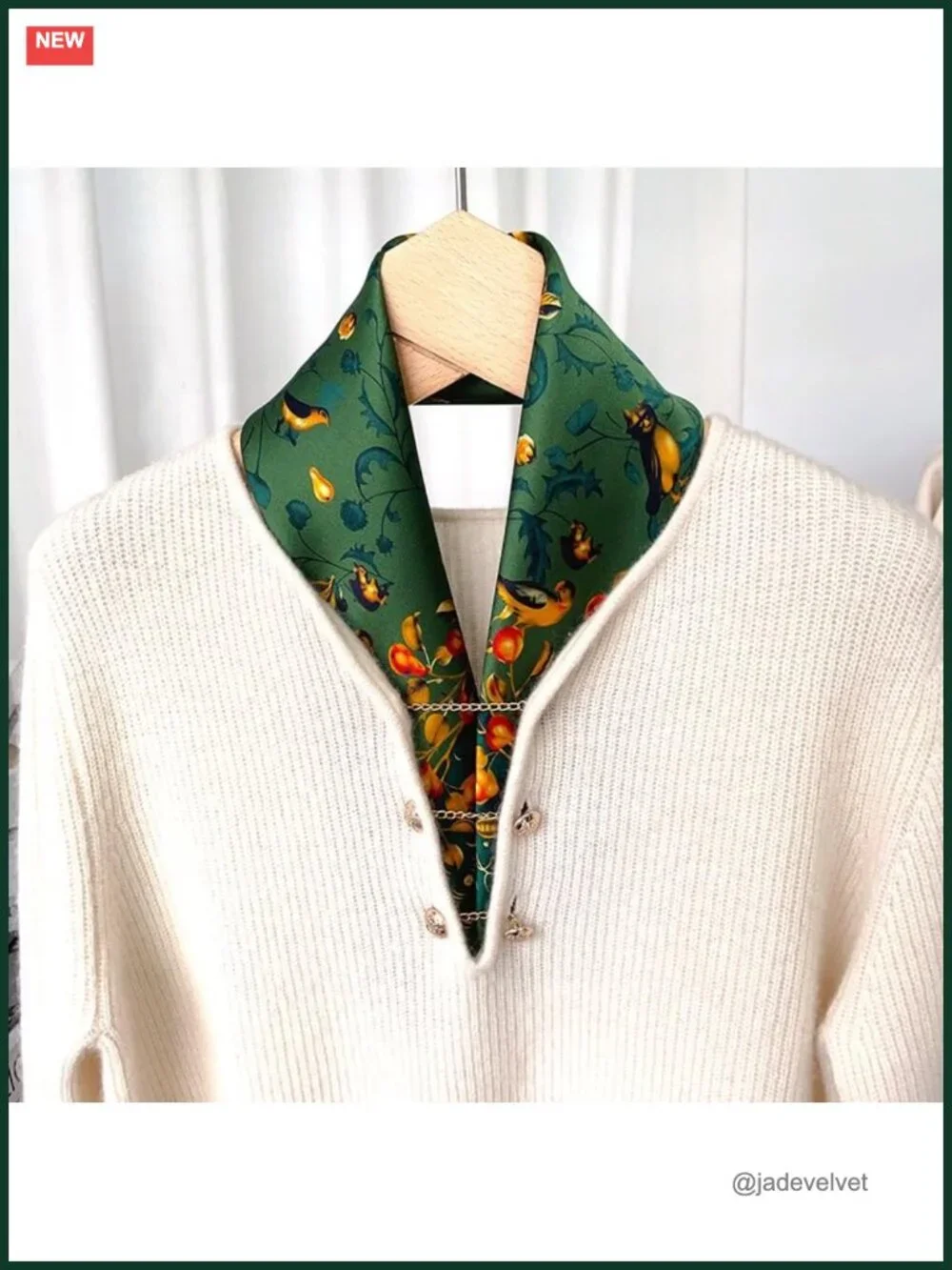 100% Pure Mulberry Silk Small Square Scarf 21x21 Lightweight Neckerchief